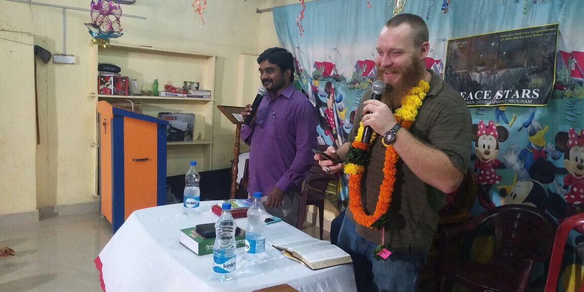 Zach preaching in India 2017